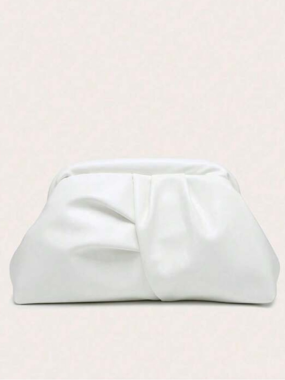 White Woven Clutch Bag -